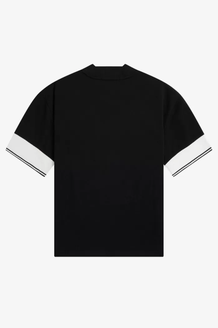 Fred Perry Tipped Cuff Piqué Women’s T-Shirt Black | XCUPW4625